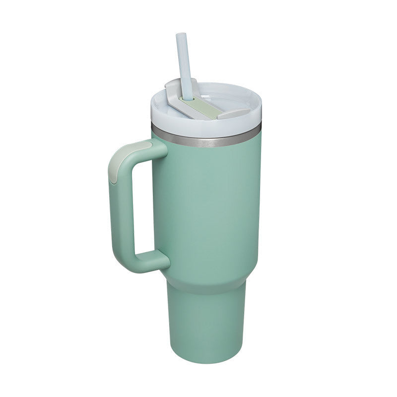 Thermal Bottle with Handle and Straw – Spill-Proof Stainless Steel Travel Mug - N&G Smart Living