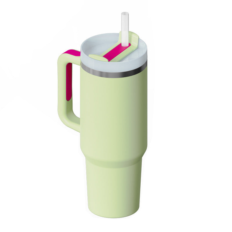 Thermal Bottle with Handle and Straw – Spill-Proof Stainless Steel Travel Mug - N&G Smart Living