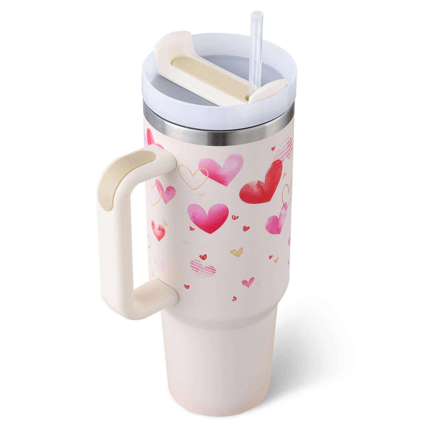 Thermal Bottle with Handle and Straw – Spill-Proof Stainless Steel Travel Mug - N&G Smart Living