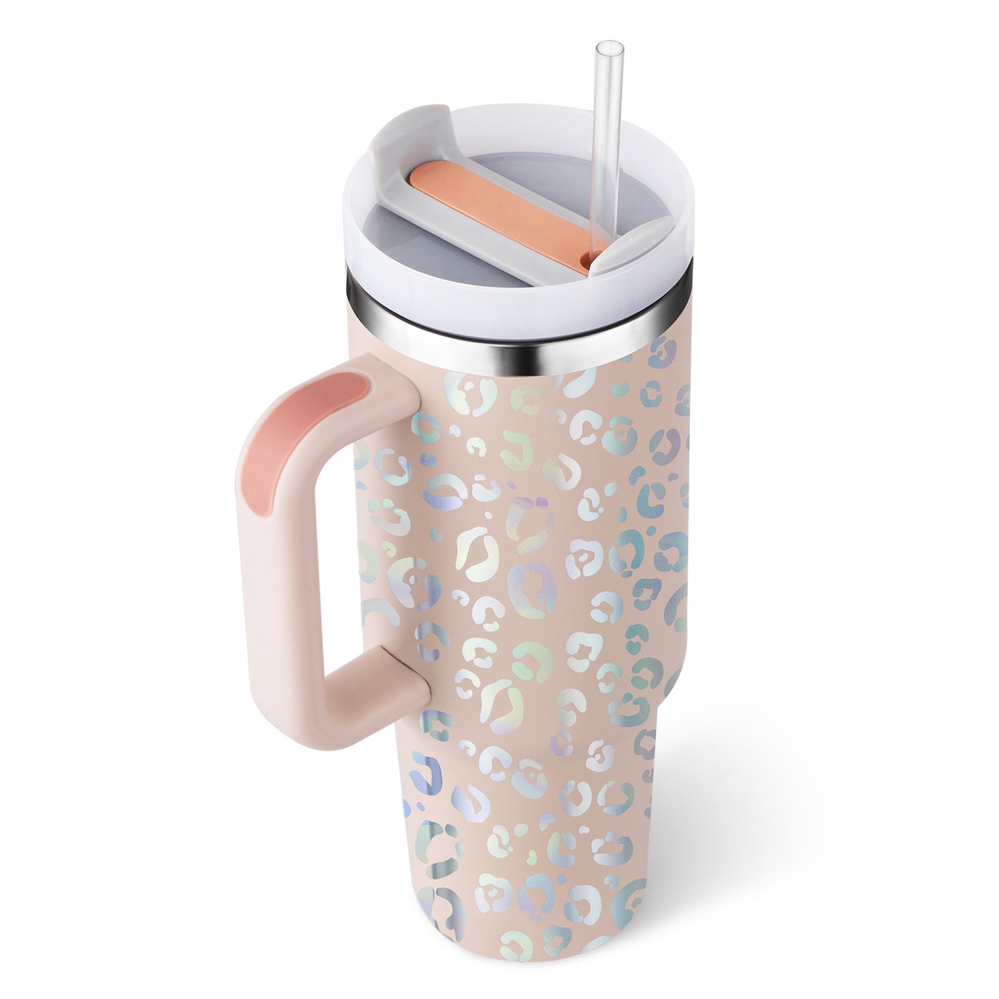 Thermal Bottle with Handle and Straw – Spill-Proof Stainless Steel Travel Mug - N&G Smart Living