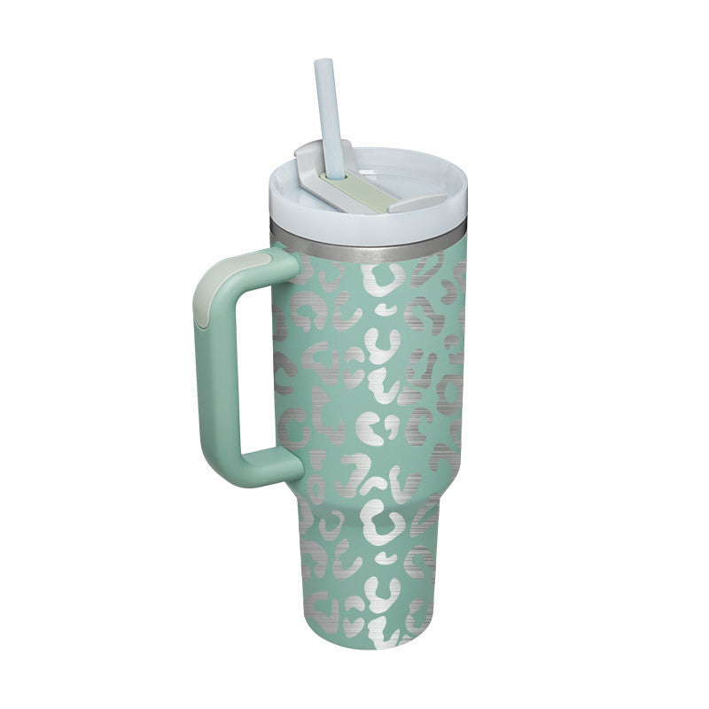 Thermal Bottle with Handle and Straw – Spill-Proof Stainless Steel Travel Mug - N&G Smart Living