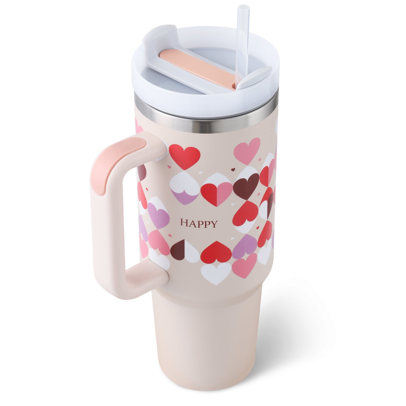Thermal Bottle with Handle and Straw – Spill-Proof Stainless Steel Travel Mug - N&G Smart Living