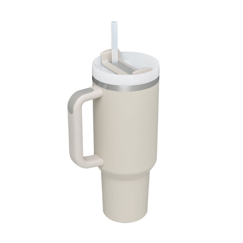 Thermal Bottle with Handle and Straw – Spill-Proof Stainless Steel Travel Mug - N&G Smart Living