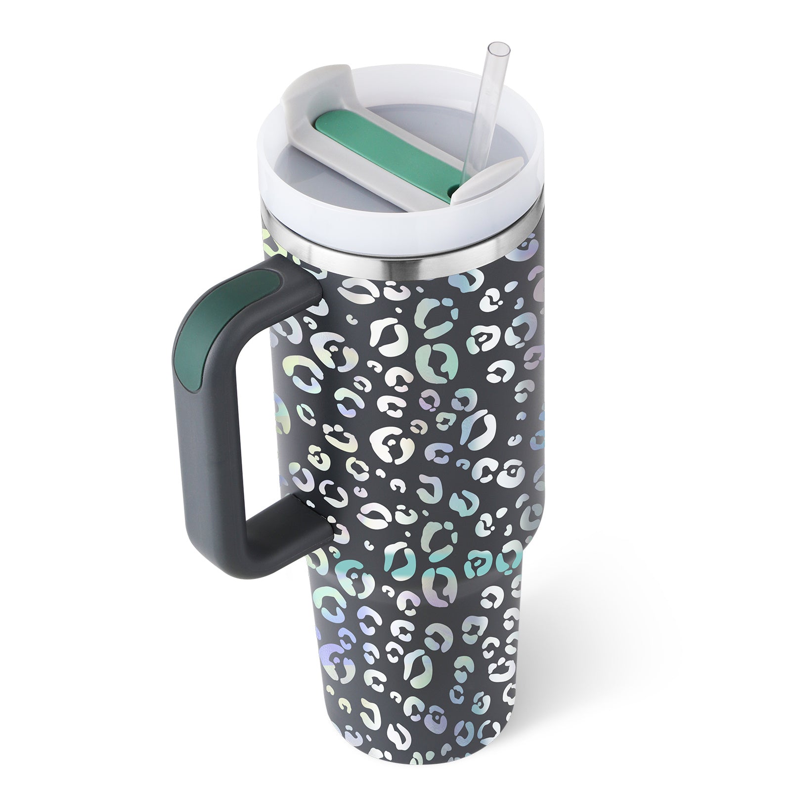 Thermal Bottle with Handle and Straw – Spill-Proof Stainless Steel Travel Mug - N&G Smart Living