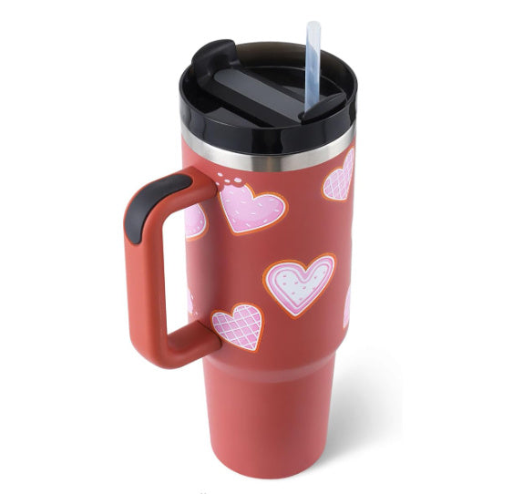 Thermal Bottle with Handle and Straw – Spill-Proof Stainless Steel Travel Mug - N&G Smart Living