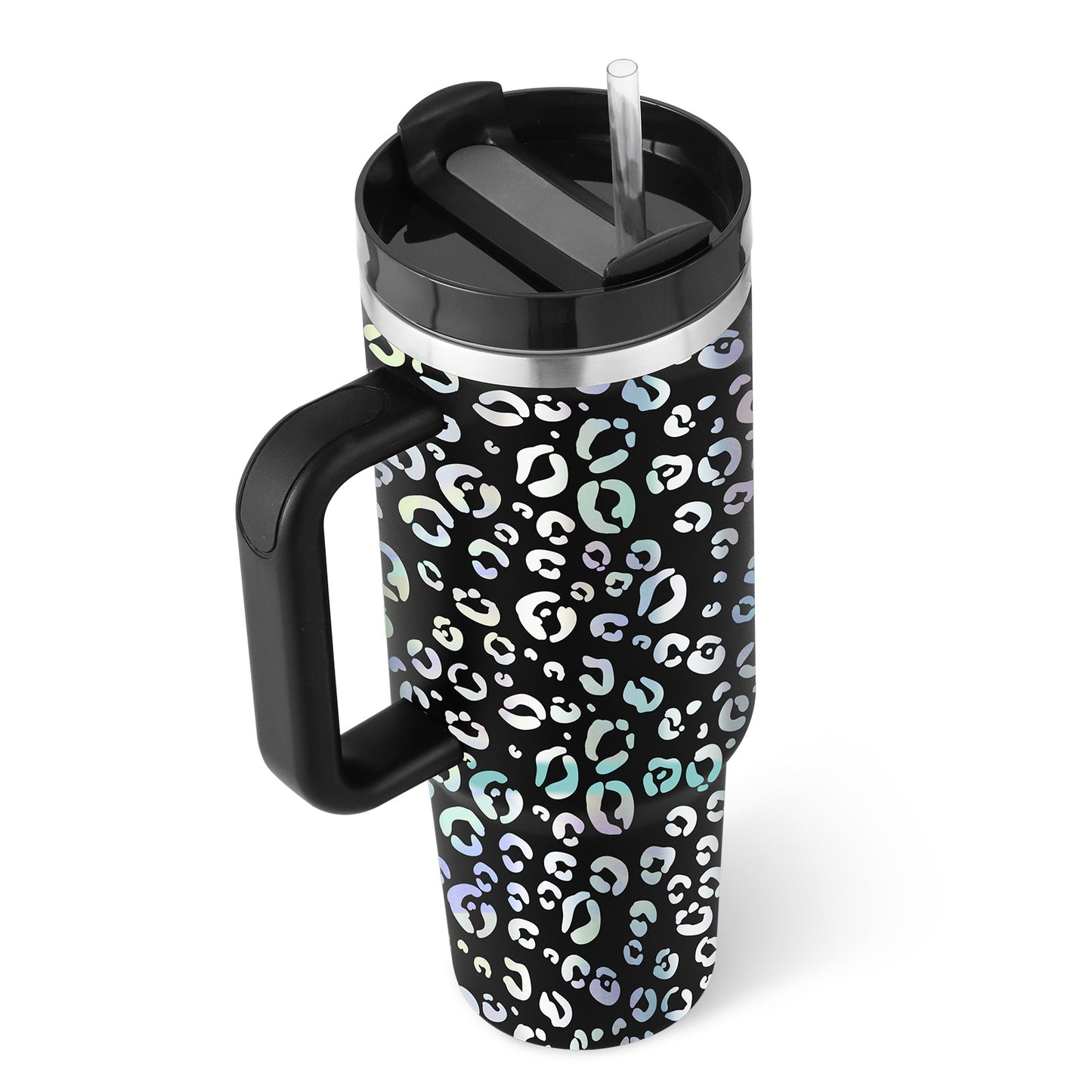Thermal Bottle with Handle and Straw – Spill-Proof Stainless Steel Travel Mug - N&G Smart Living