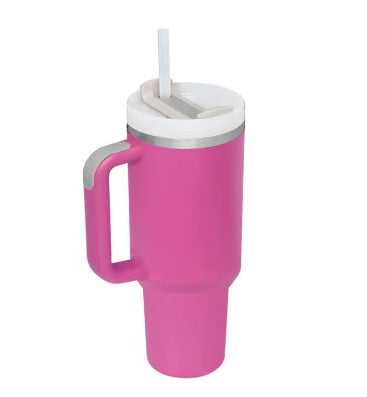 Thermal Bottle with Handle and Straw – Spill-Proof Stainless Steel Travel Mug - N&G Smart Living