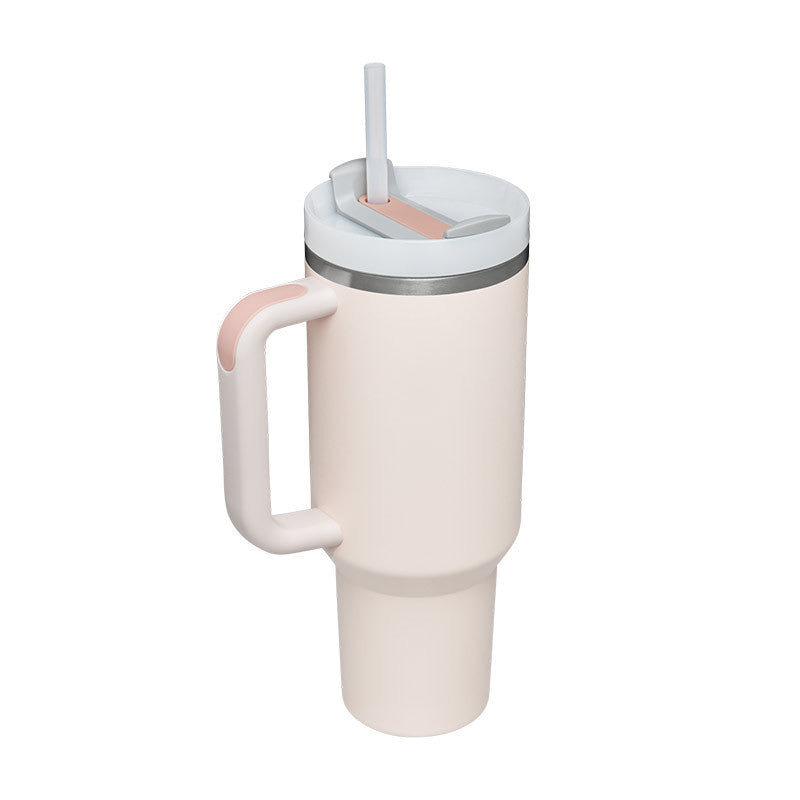 Thermal Bottle with Handle and Straw – Spill-Proof Stainless Steel Travel Mug - N&G Smart Living