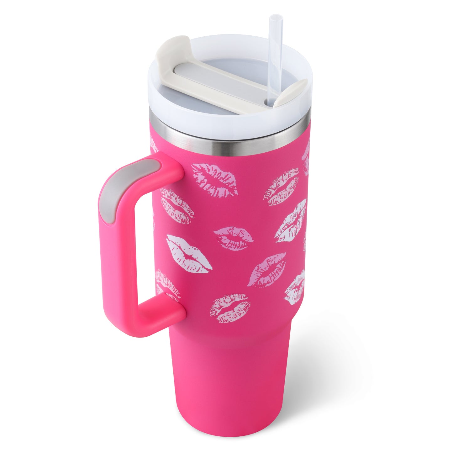 Thermal Bottle with Handle and Straw – Spill-Proof Stainless Steel Travel Mug - N&G Smart Living