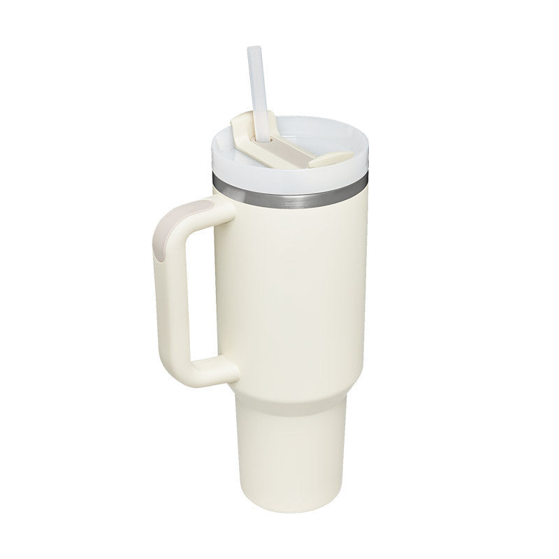 Thermal Bottle with Handle and Straw – Spill-Proof Stainless Steel Travel Mug - N&G Smart Living