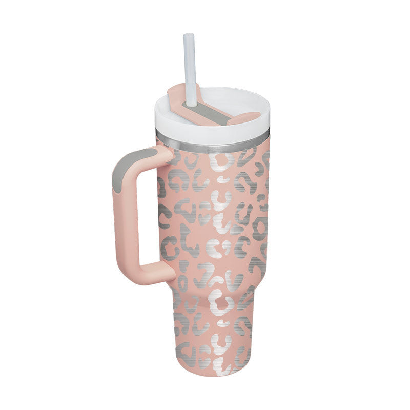 Thermal Bottle with Handle and Straw – Spill-Proof Stainless Steel Travel Mug - N&G Smart Living