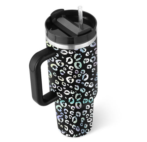 Thermal Bottle with Handle and Straw – Spill-Proof Stainless Steel Travel Mug - N&G Smart Living