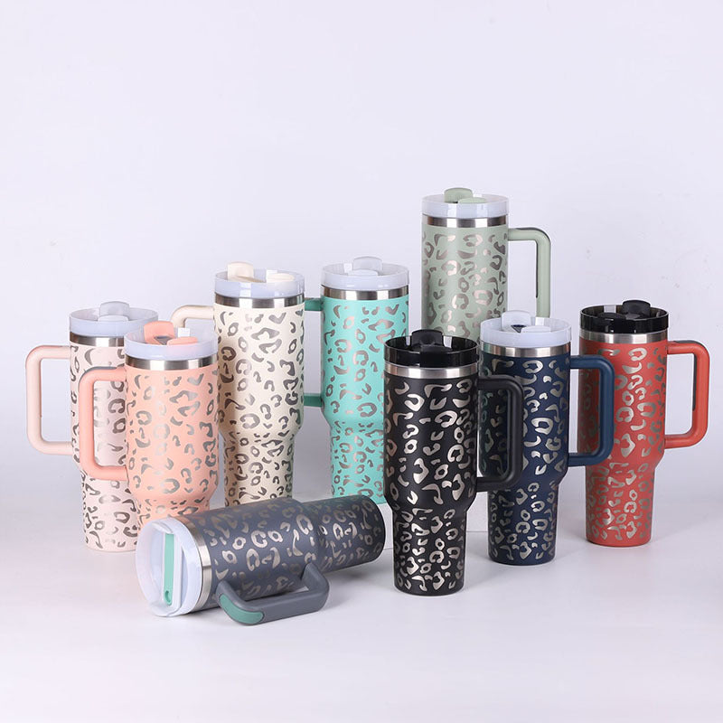 Thermal Bottle with Handle and Straw – Spill-Proof Stainless Steel Travel Mug - N&G Smart Living