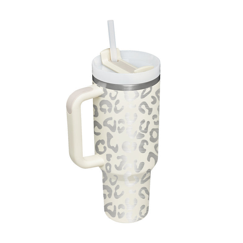 Thermal Bottle with Handle and Straw – Spill-Proof Stainless Steel Travel Mug - N&G Smart Living