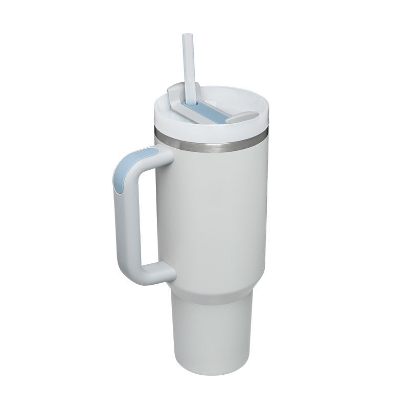 Thermal Bottle with Handle and Straw – Spill-Proof Stainless Steel Travel Mug - N&G Smart Living