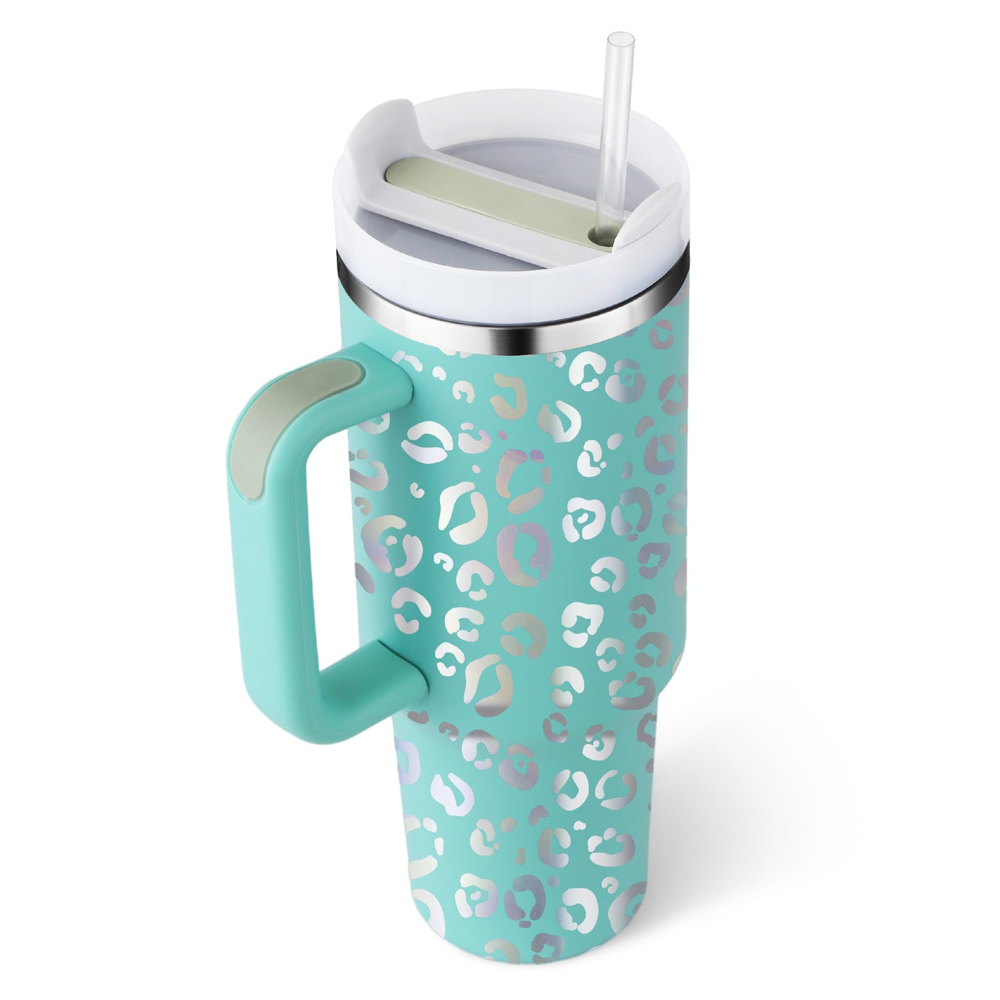 Thermal Bottle with Handle and Straw – Spill-Proof Stainless Steel Travel Mug - N&G Smart Living