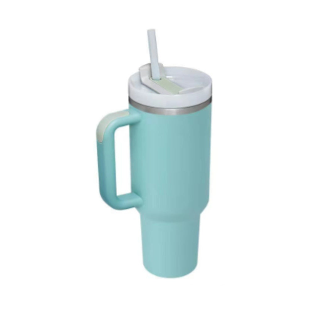Thermal Bottle with Handle and Straw – Spill-Proof Stainless Steel Travel Mug - N&G Smart Living