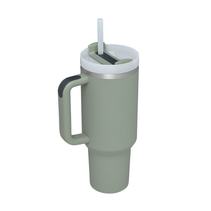 Thermal Bottle with Handle and Straw – Spill-Proof Stainless Steel Travel Mug - N&G Smart Living