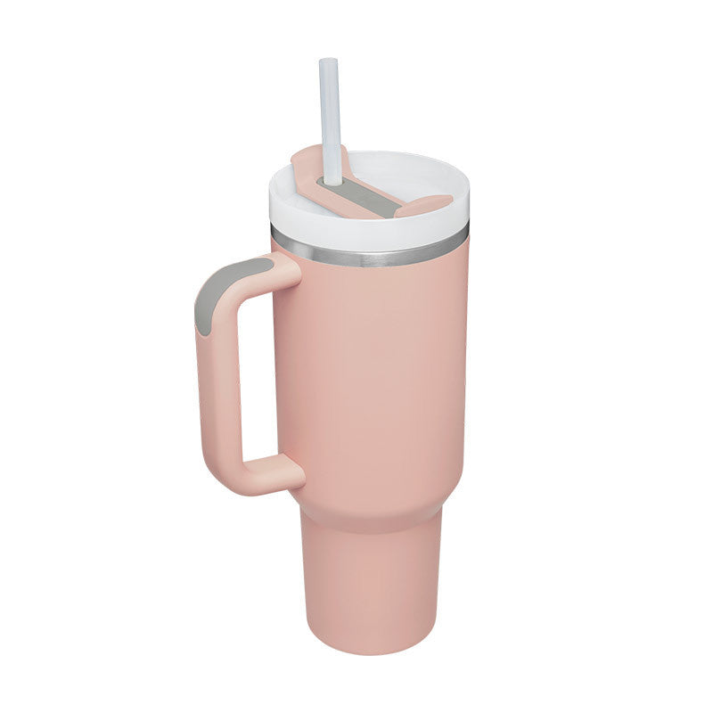 Thermal Bottle with Handle and Straw – Spill-Proof Stainless Steel Travel Mug - N&G Smart Living